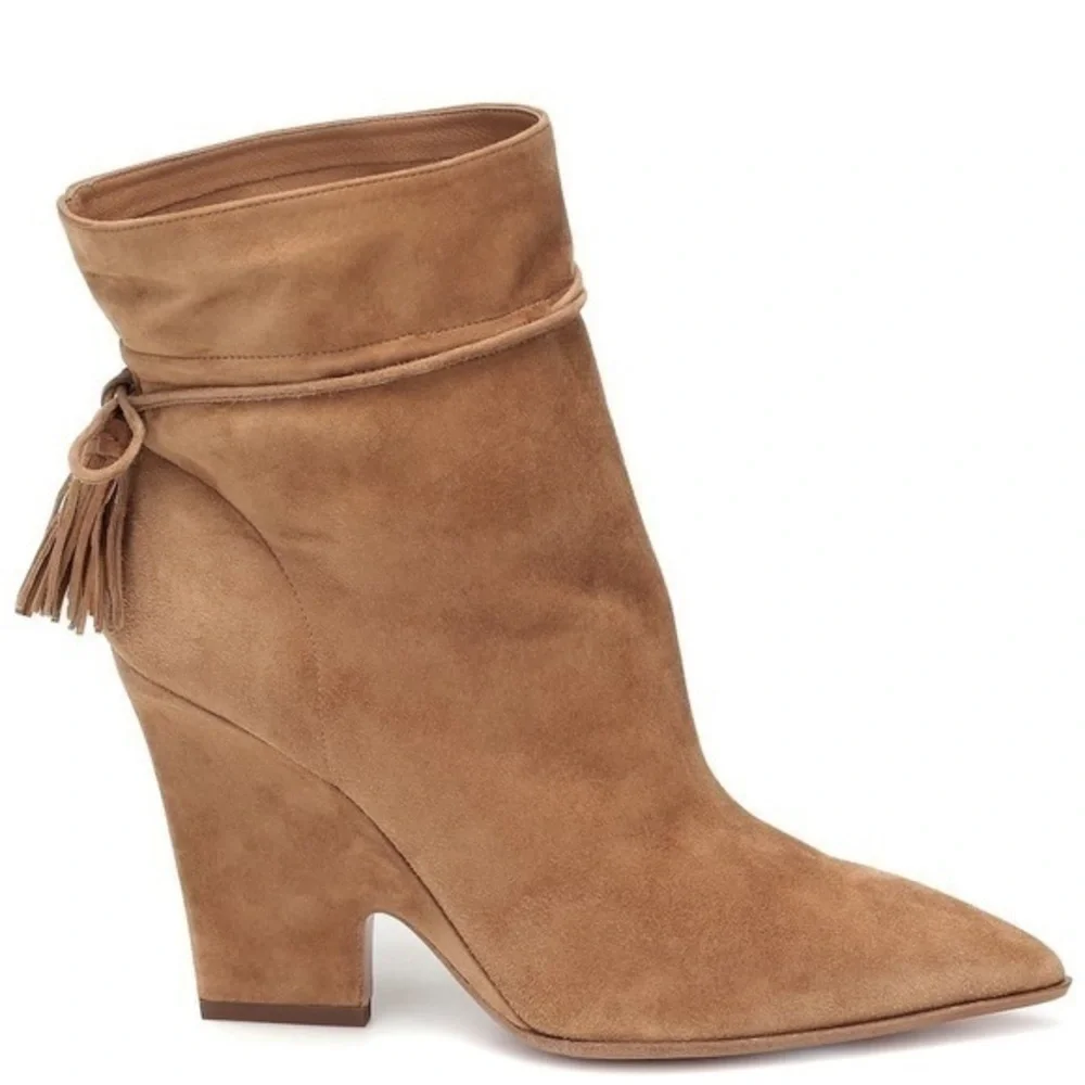 AQUAZZURA Sartorial 95 suede ankle boots - used